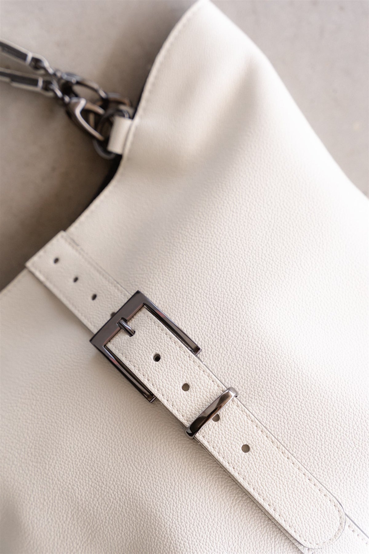 Sac cabas cuir blanc grainé - Billy - blanc grainé
