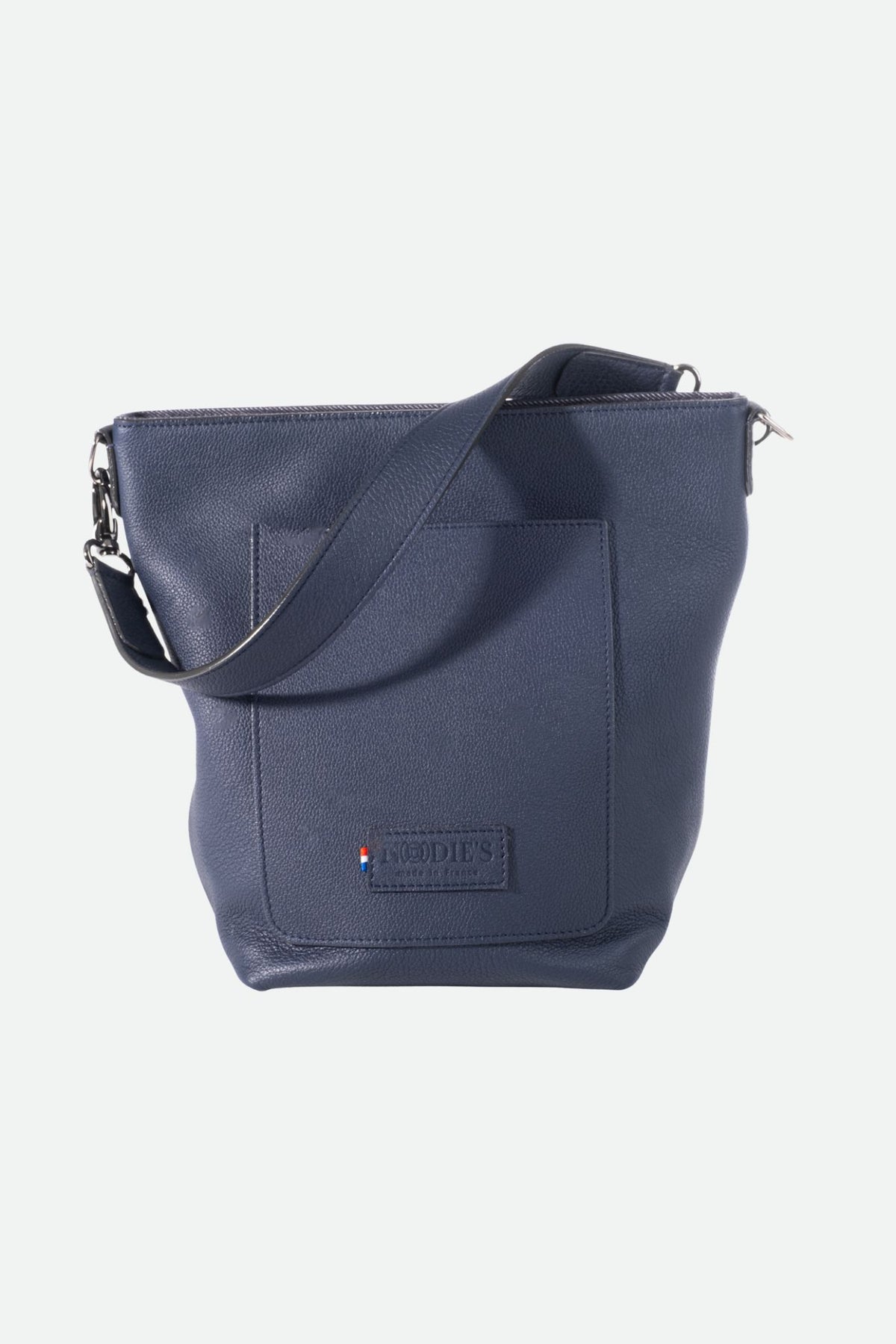 Sac cabas cuir femme bleu marine - Andy - marine