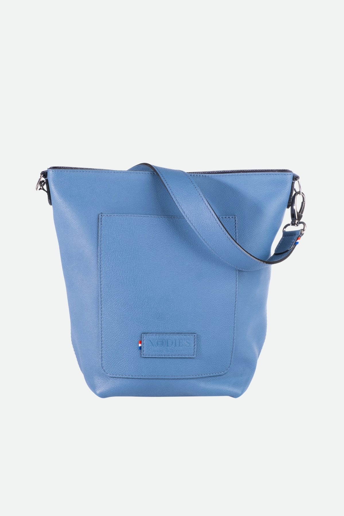 Sac cabas cuir bleu denim femme - Andy - bleu denim
