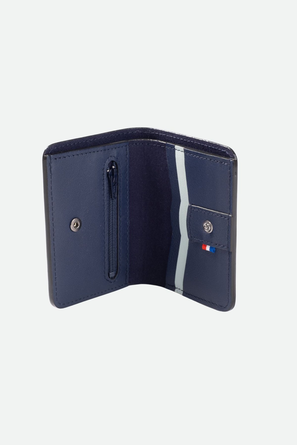 portefeuille cuir bleu et vert