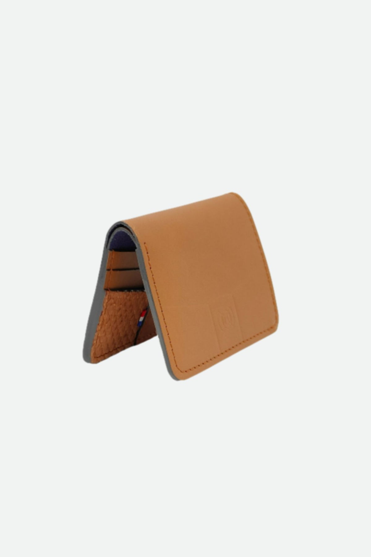 Portefeuille cuir de poisson marron - Arsène - camel