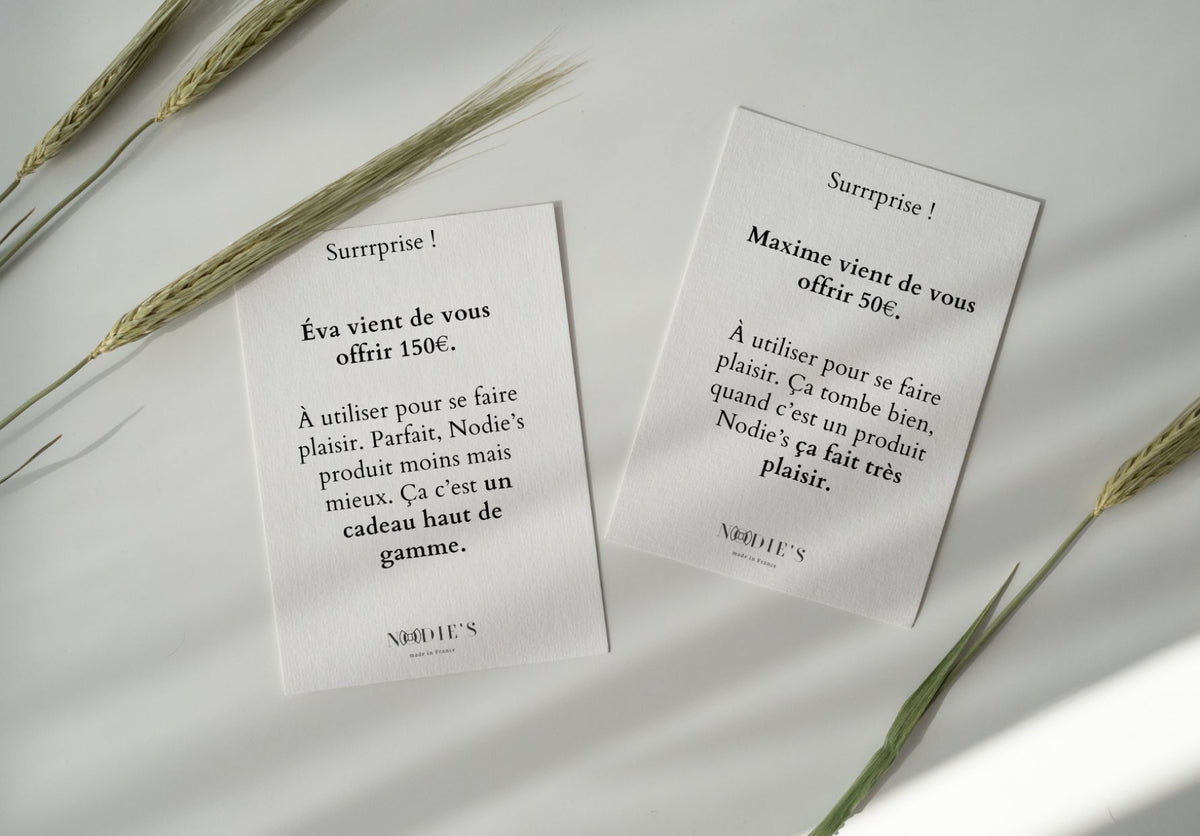 Carte cadeau dématérialisée (e-carte cadeau )