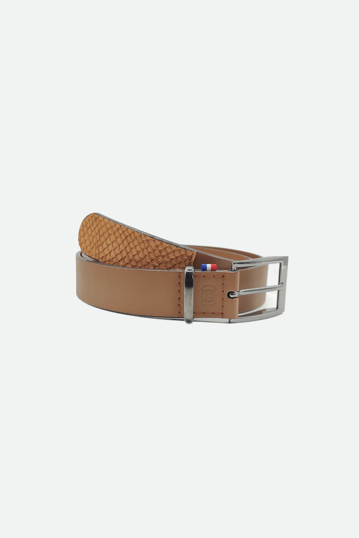 Ceinture cuir homme marron lisse - Hazel - camel lisse