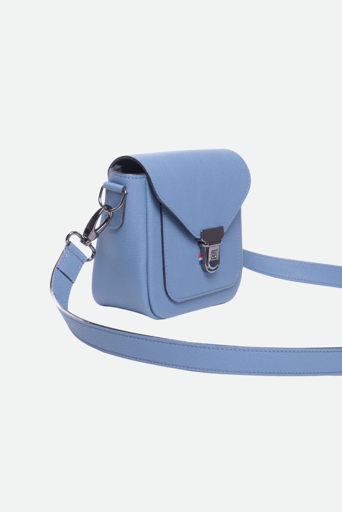 Mini sac bandoulière cuir bleu - إيزي - أزرق جينز