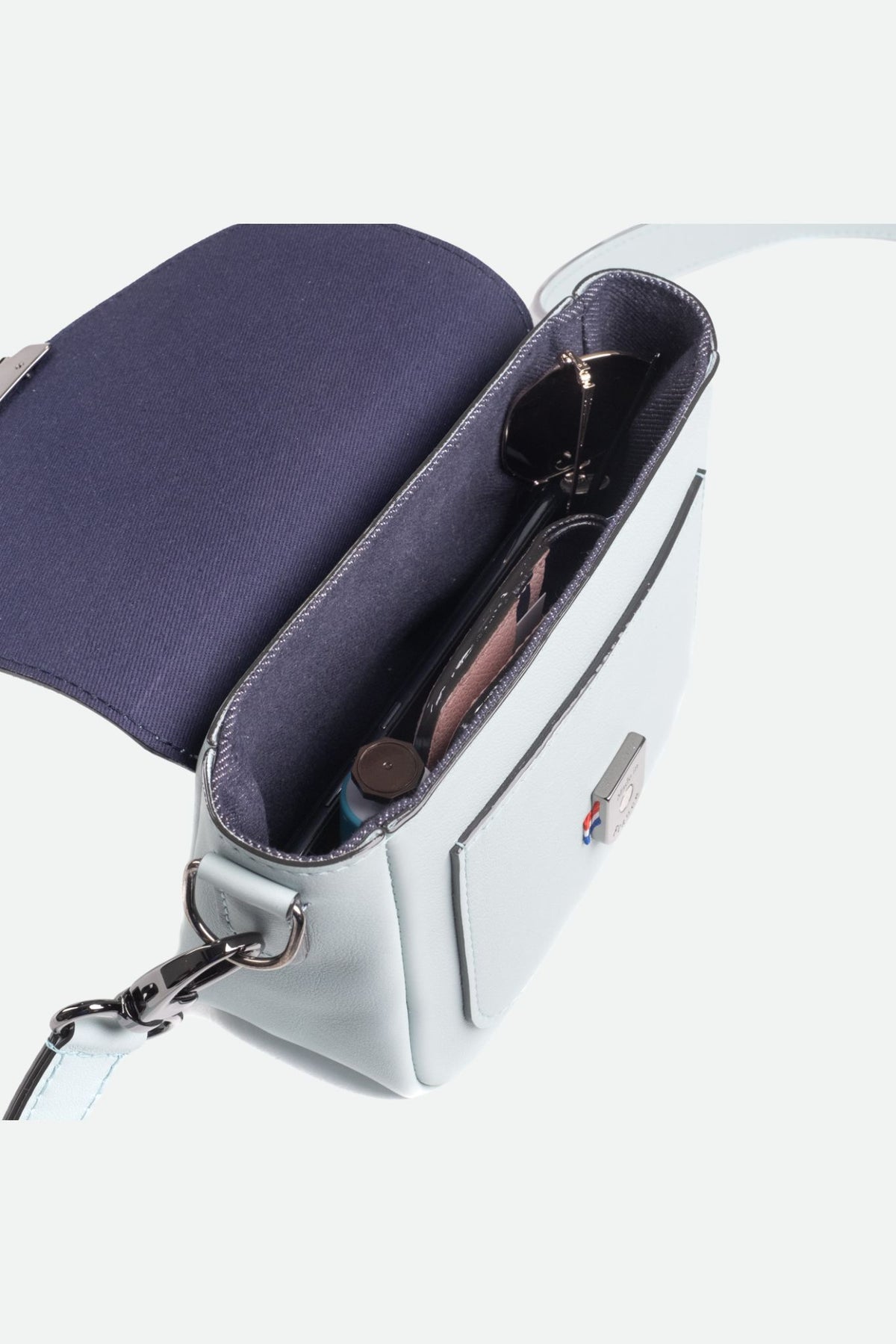 Mini sac bandoulière cuir souple vert céladon - Isée - vert céladon