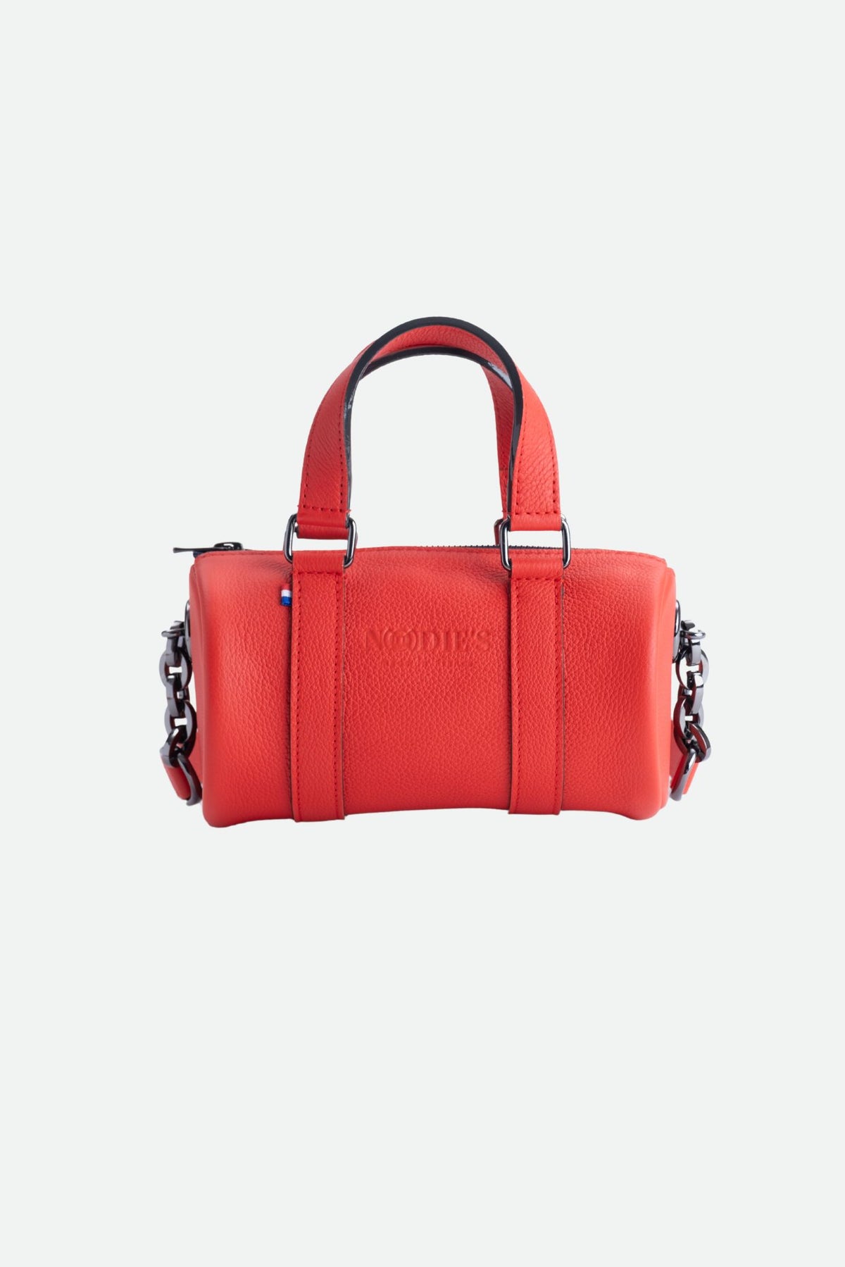 Mini sac bandoulière cuir femme rouge grainé - Jim nano - rouge grainé