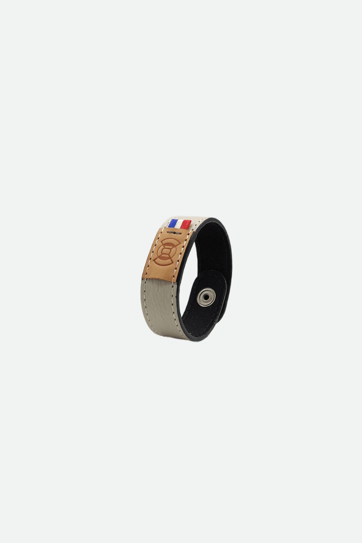 Bracelet cuir femme blanc - Lily Sam - crème