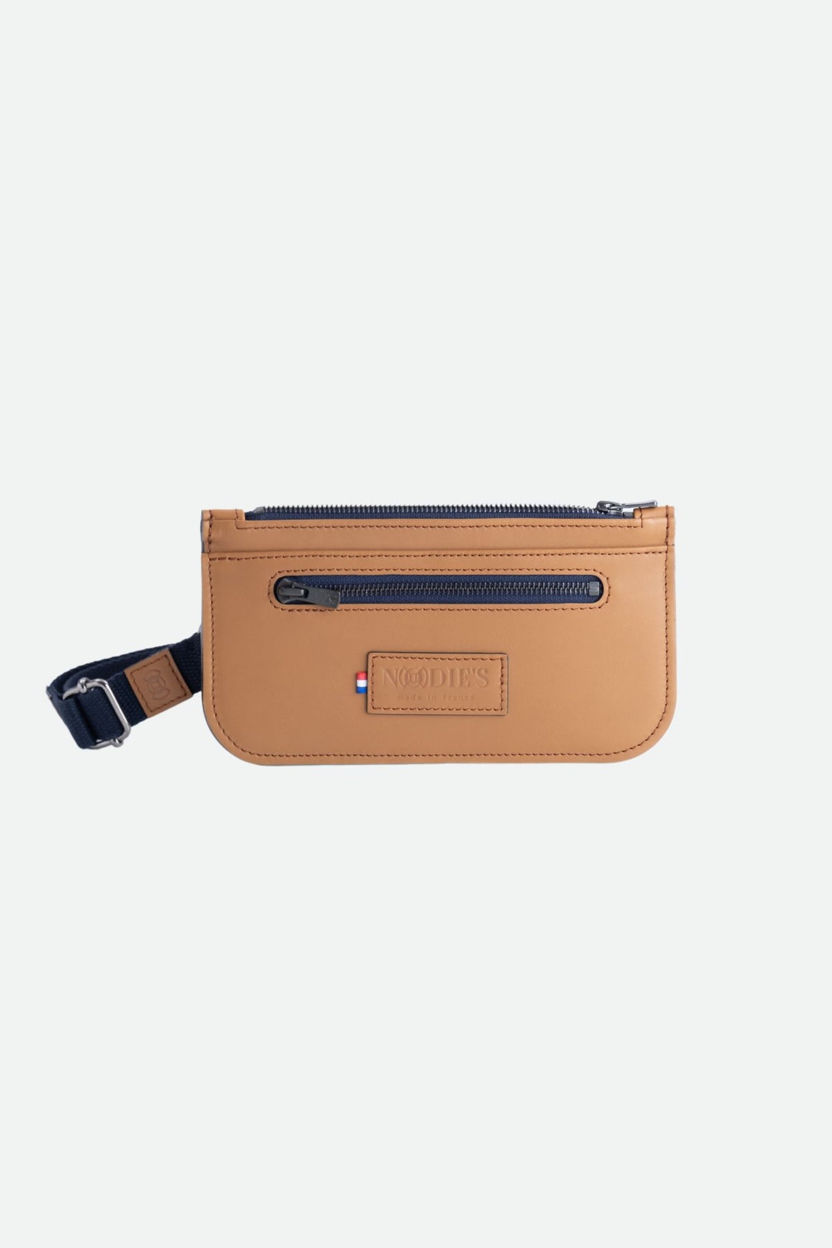 Sac banane cuir homme marron lisse - Madenn - Camel lisse