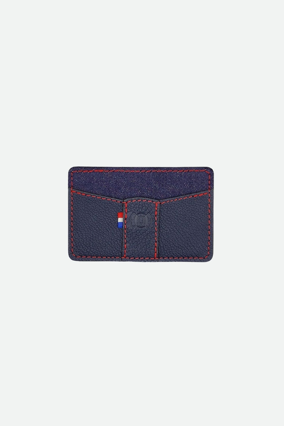Porte carte femme cuir bleu marine - Marius