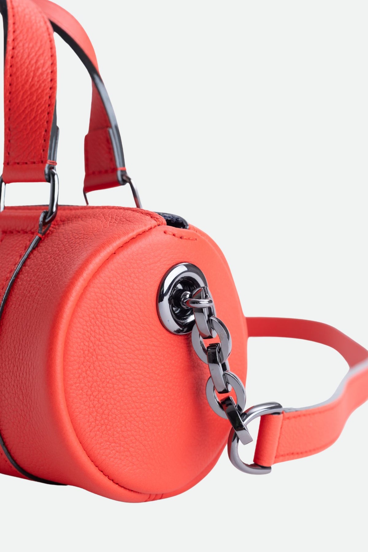 Mini sac bandoulière cuir femme rouge grainé - Jim nano - rouge grainé