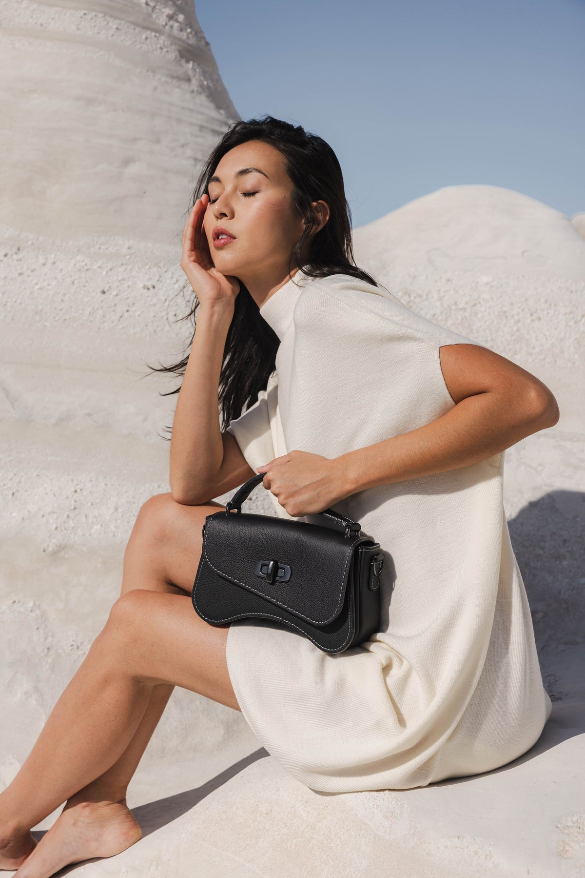 sac baguette noir