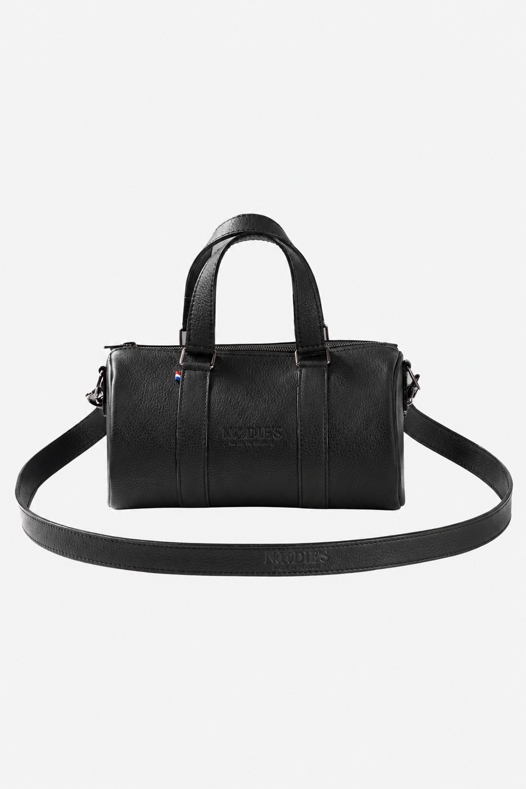 Sac bowling femme cuir noir - Jim - cuir noir grainé