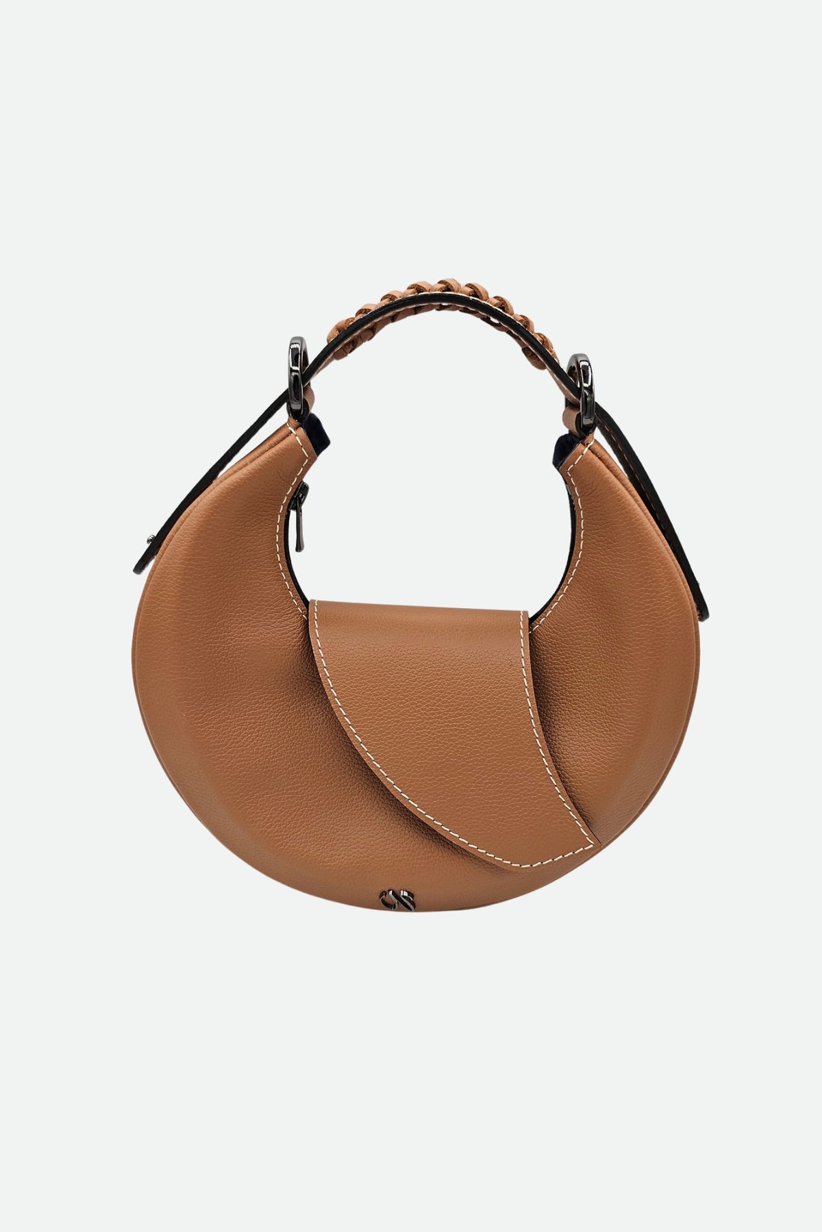 Sac hobo femme cuir camel - Nouvelle lune - camel grainé
