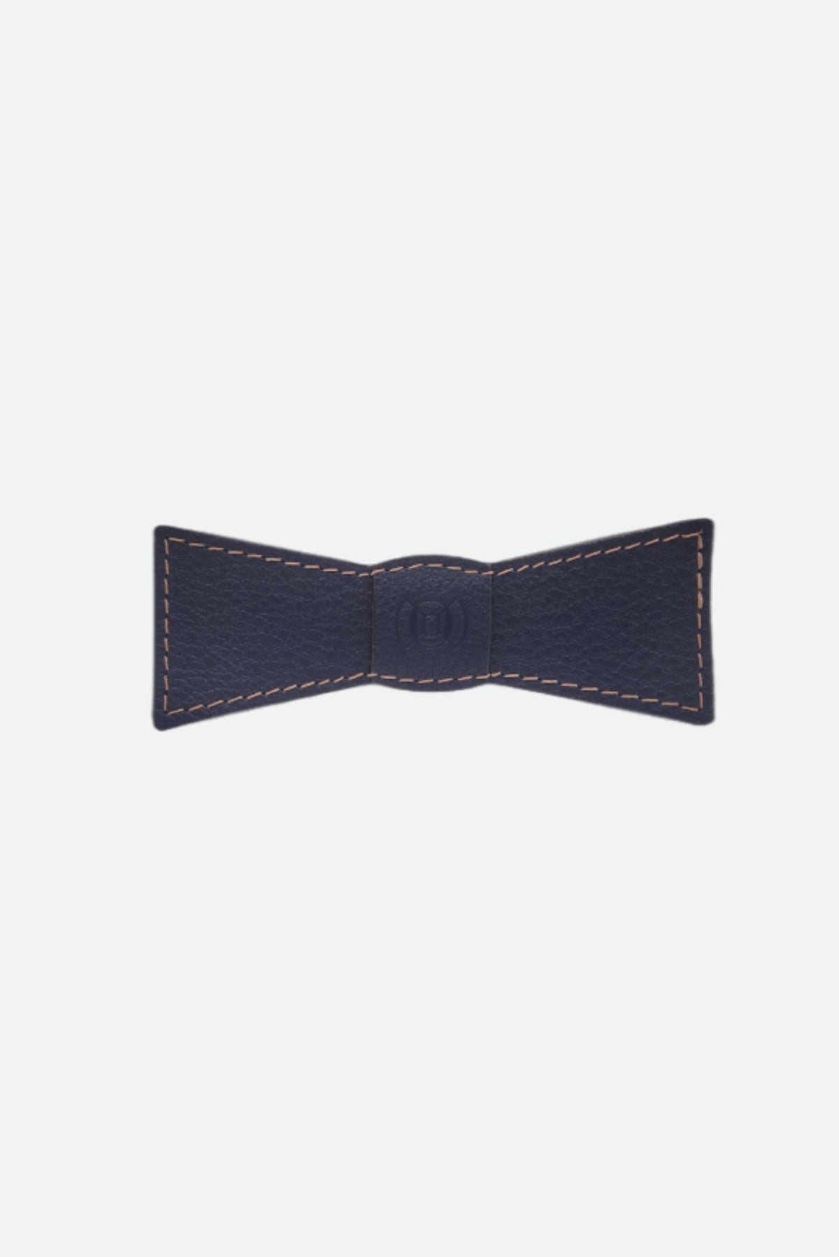 Noeud papillon cuir bleu marine grainé - Léo Paul - marine grainé