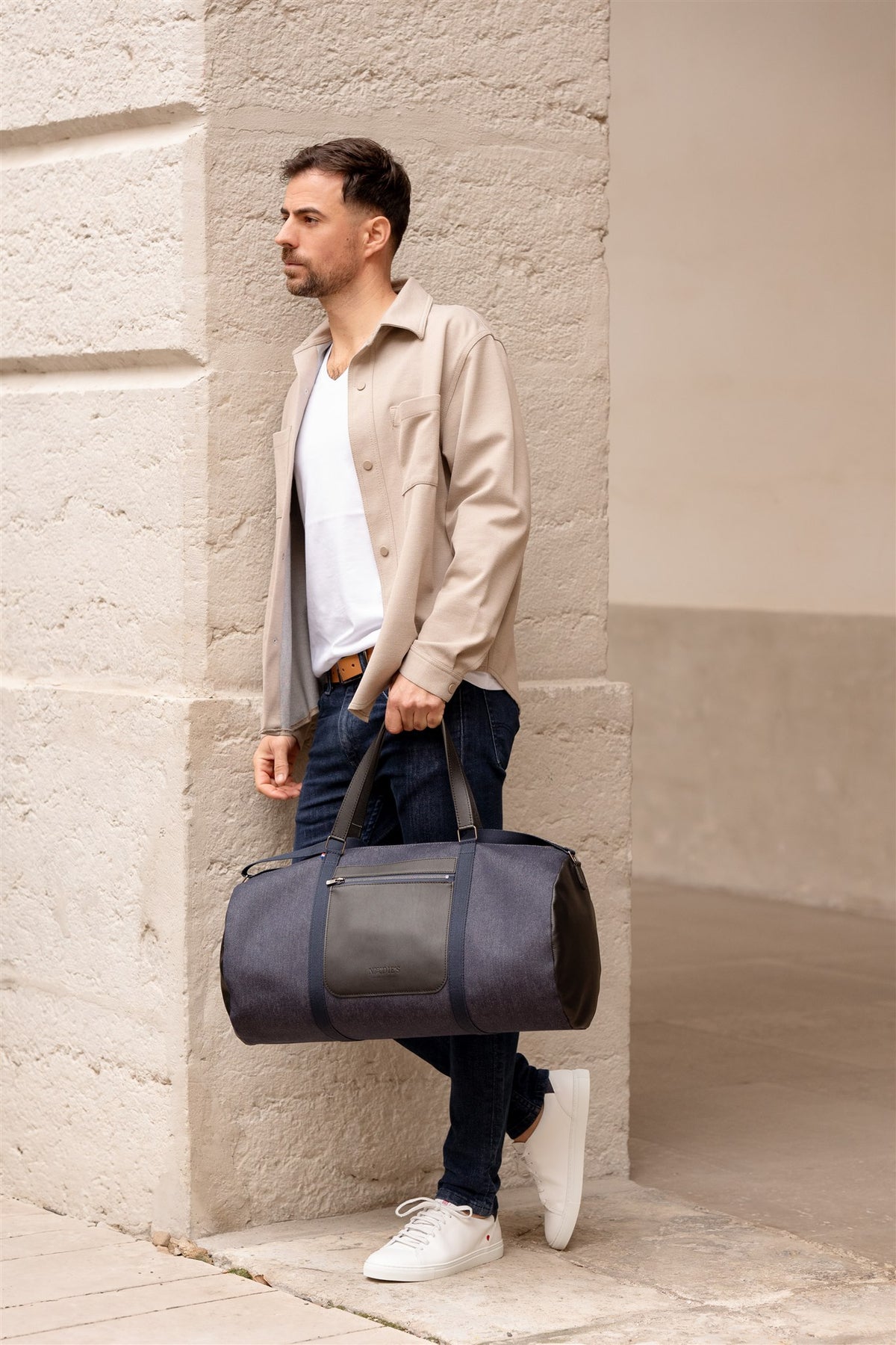 Sac de voyage cuir noir - Jacques - noir