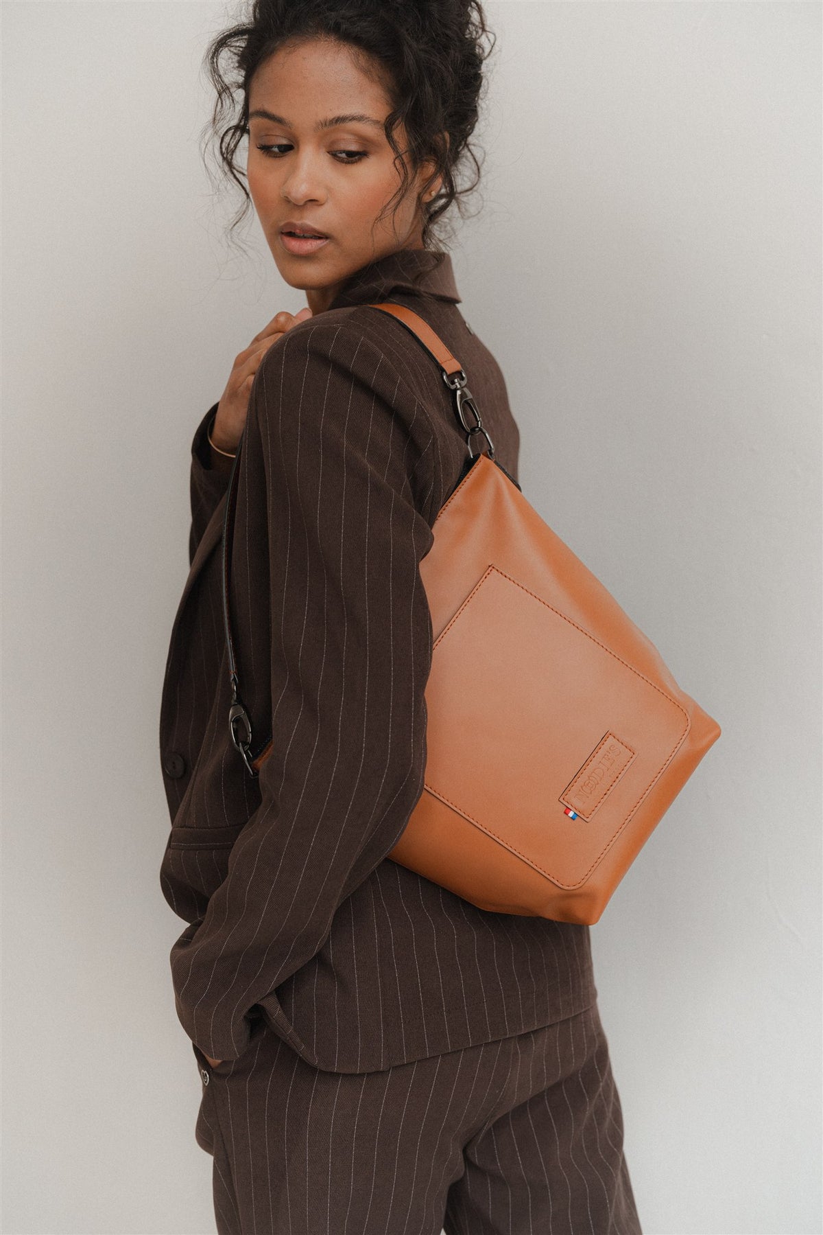 sac cabas camel porté épaule