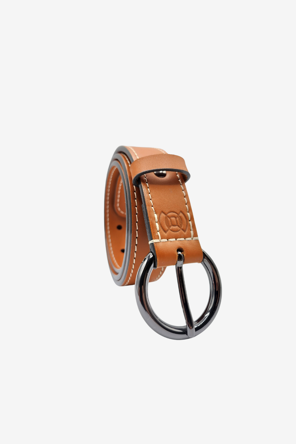Ceinture cuir femme marron lisse - Esmée - Camel lisse
