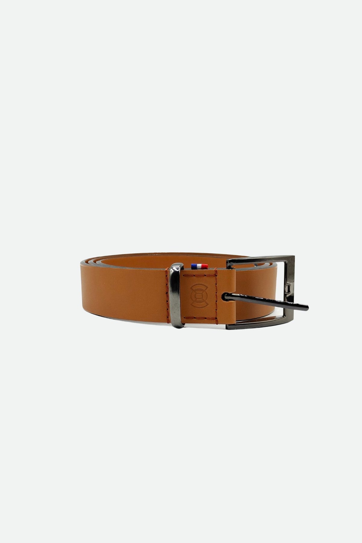 Ceinture cuir femme marron lisse - Hazel - Camel lisse