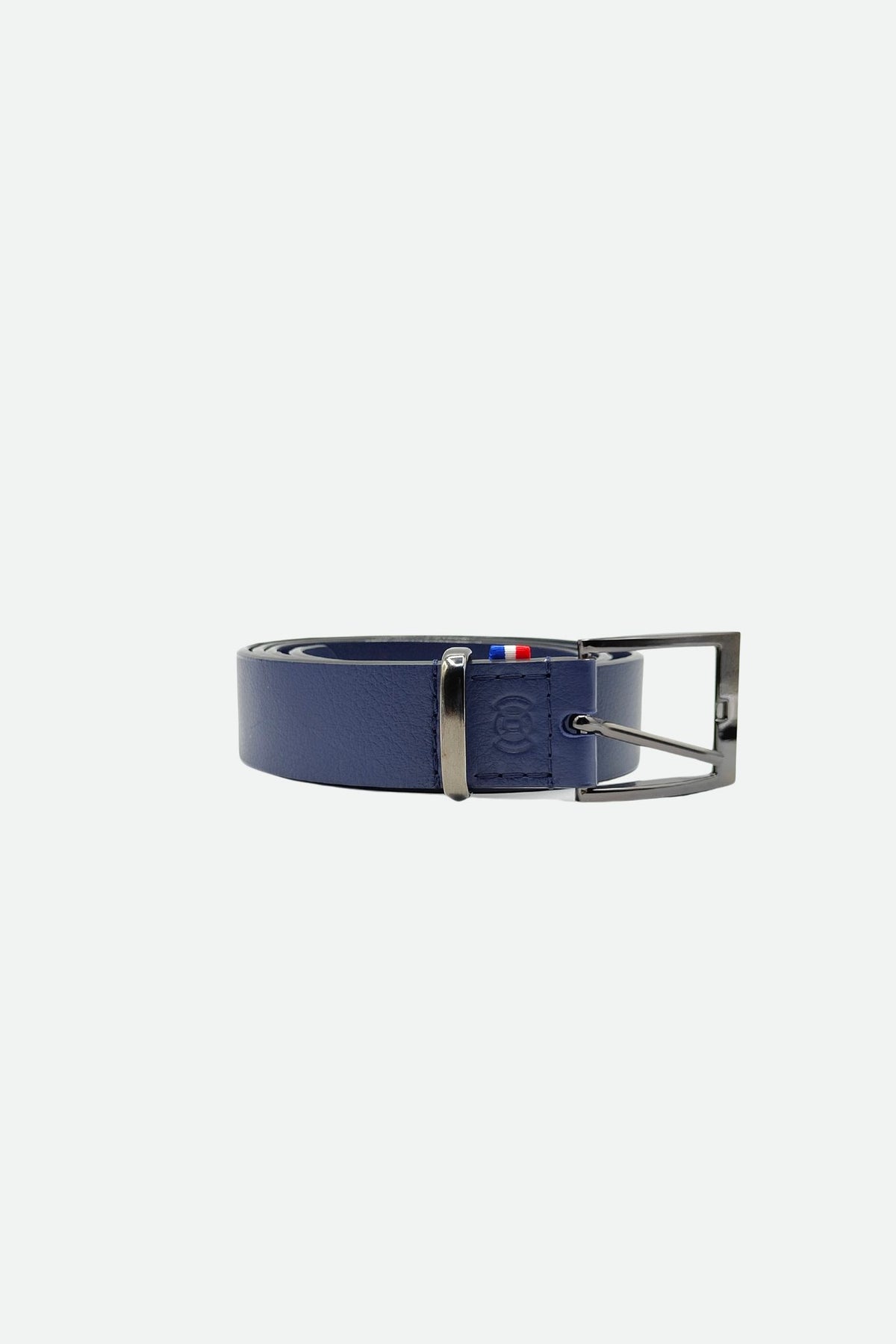 Ceinture cuir femme bleu marine grainé - Hazel - marine grainé
