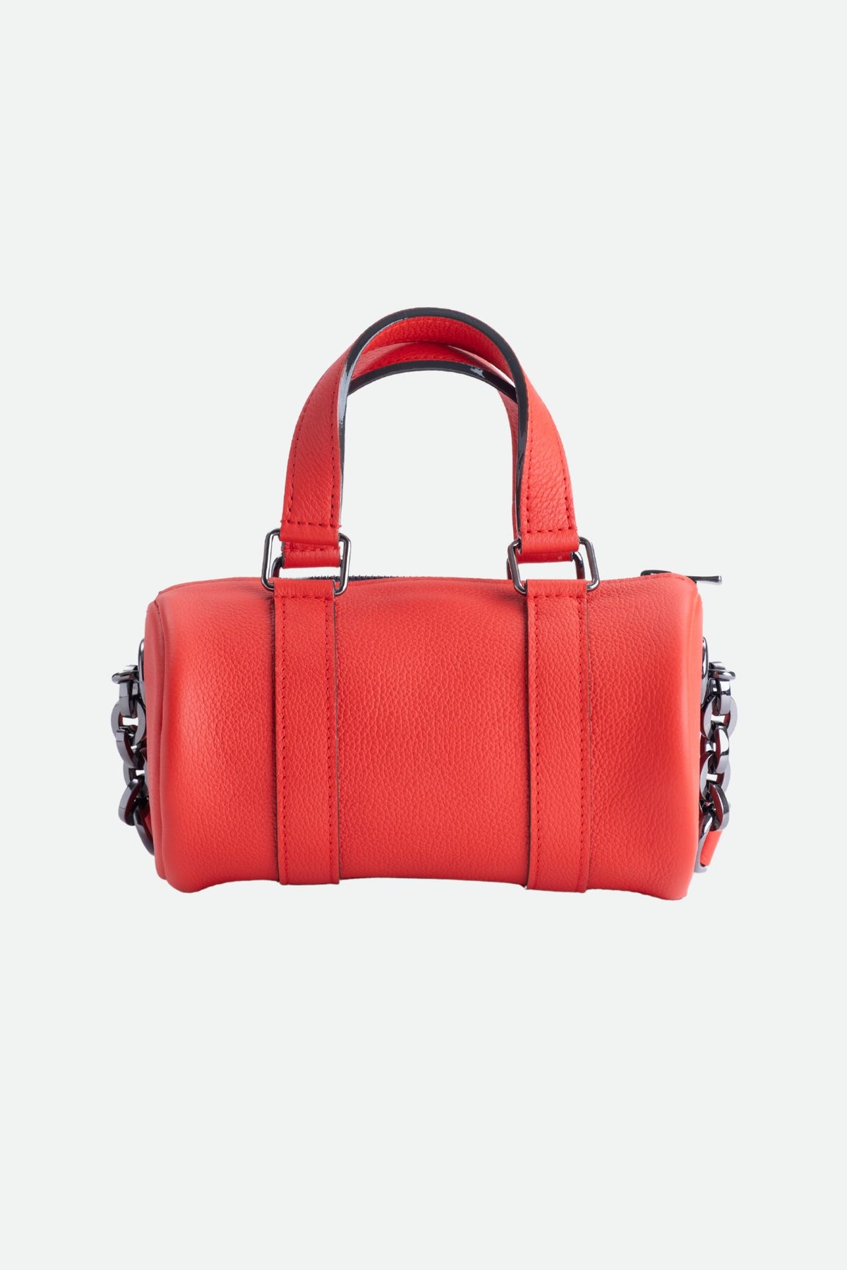 Mini sac bandoulière cuir femme rouge grainé - Jim nano - rouge grainé