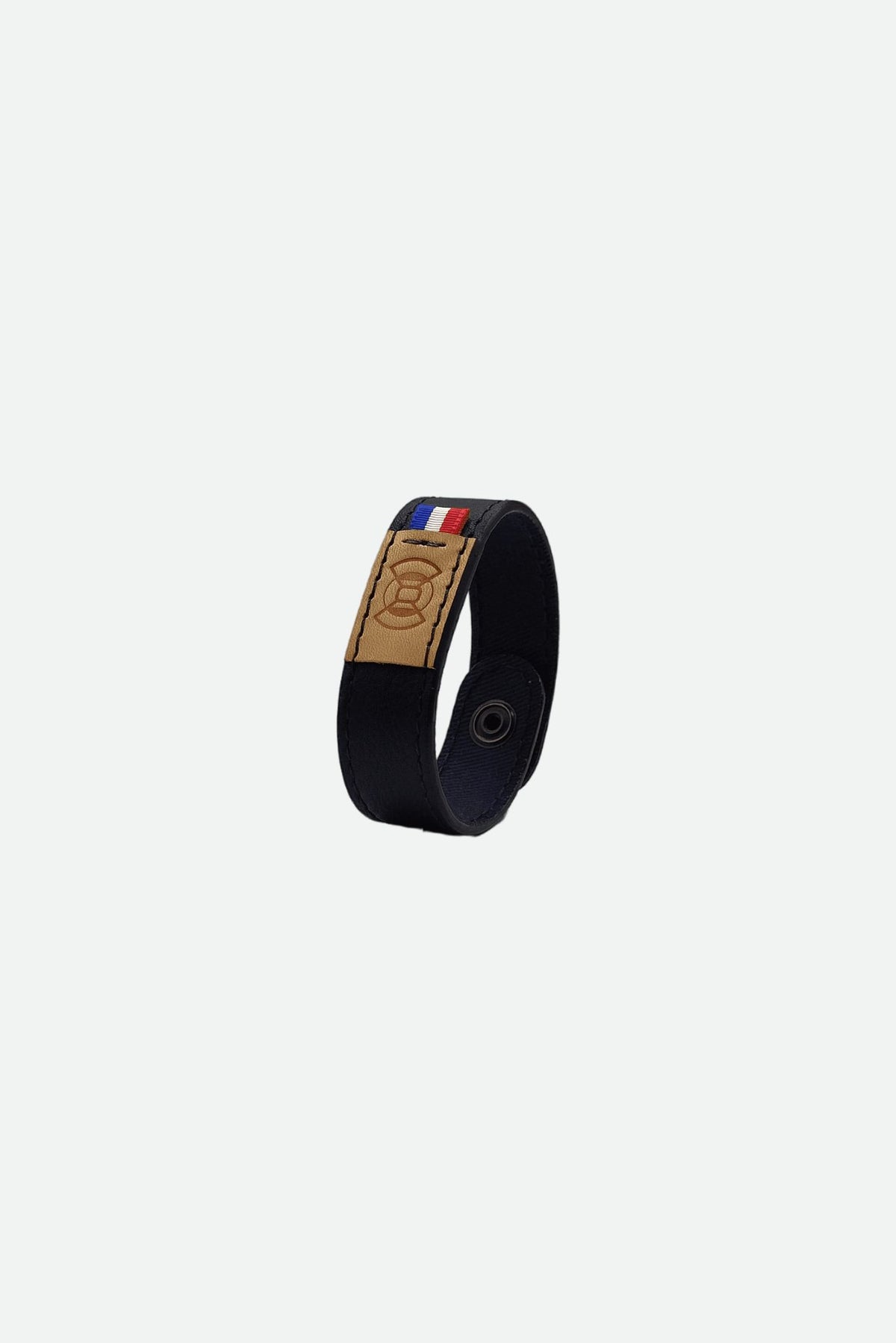 Bracelet cuir femme bleu marine grainé - Lily Sam - marine grainé