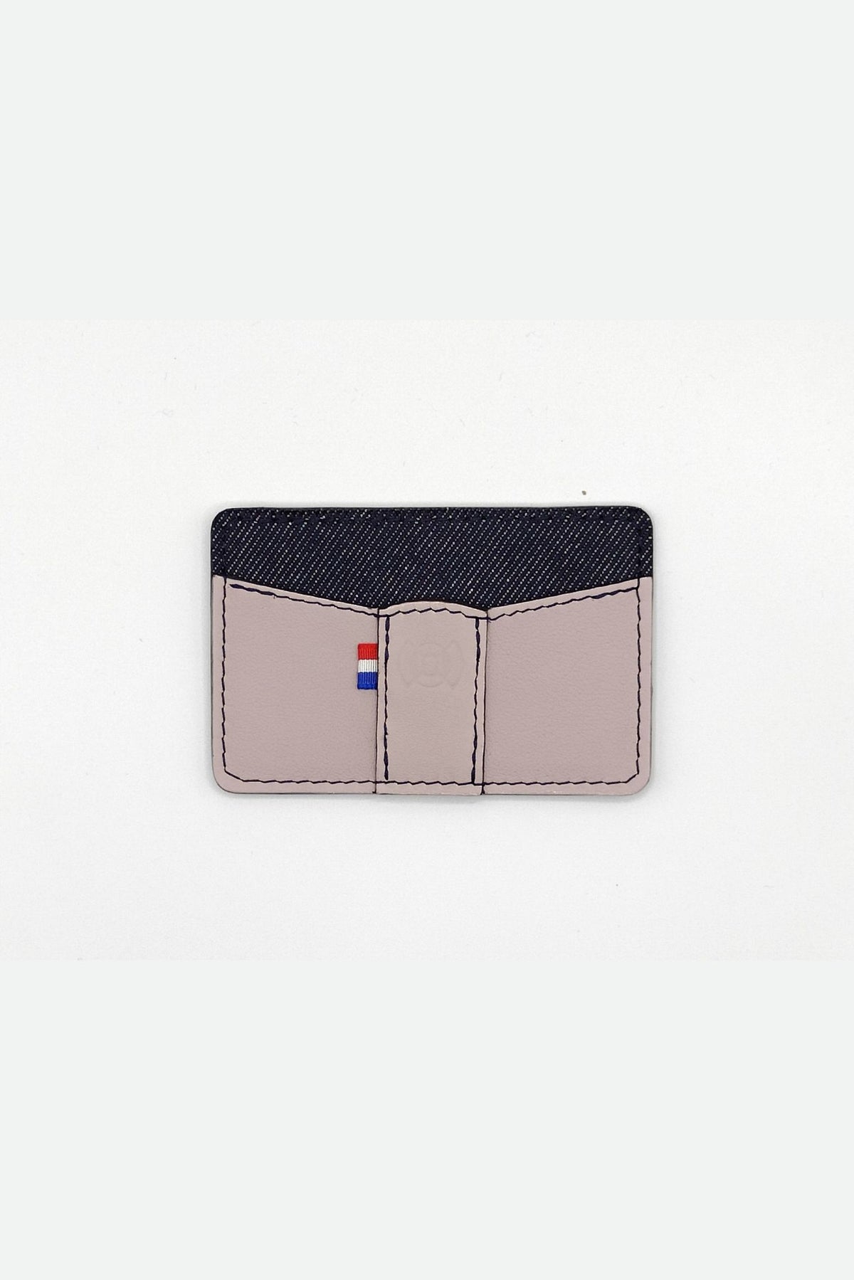 Porte carte cuir femme rose poudre - Marius - rose poudre